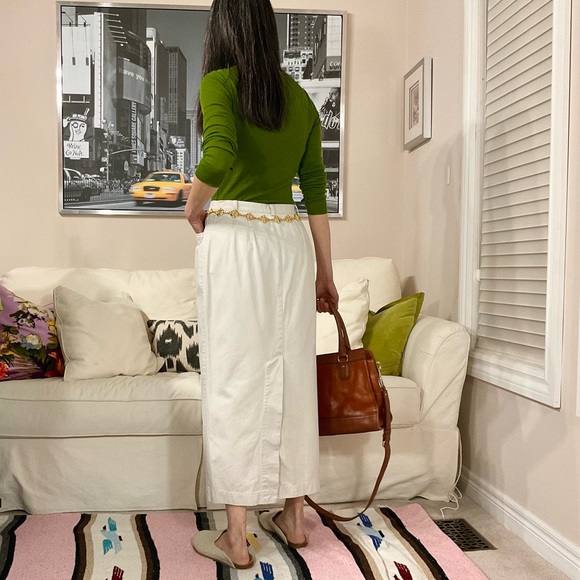 GAP beige khaki button down maxi skirt - Picture 6 of 13